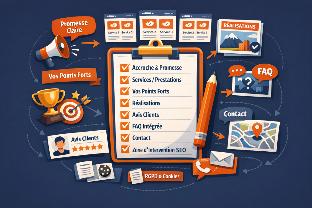 Contenu type de votre site vitrine 1 page