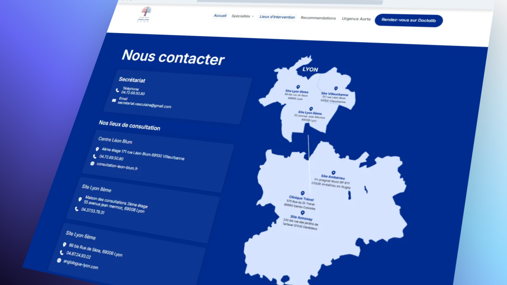 Groupe Vasculaire Lyon — Refonte du site d’un cabinet de chirurgie vasculaire