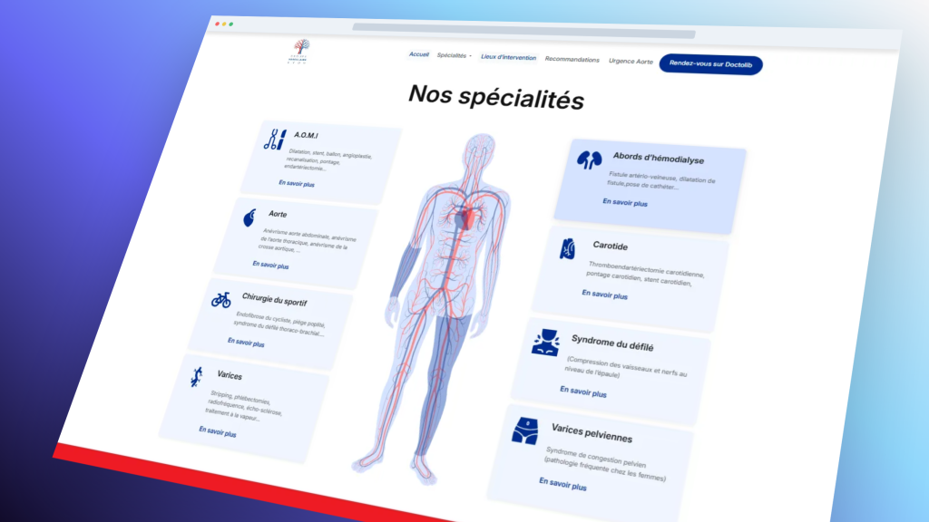 Groupe Vasculaire Lyon — Refonte du site d’un cabinet de chirurgie vasculaire